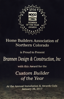 NOCO Custom home builder award Home Builders Association of Northern Colorado Award